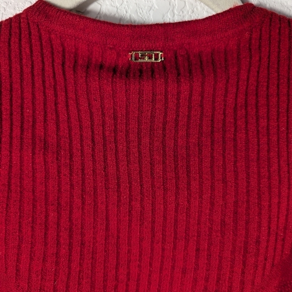St John Sport Vintage Red WOOL Classic Preppy Retro Sweater Vest Size L - Picture 6 of 12